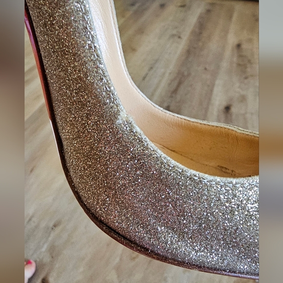 Christian Louboutin so kate gold glitter 120 pumps 37.5 - Picture 7 of 16